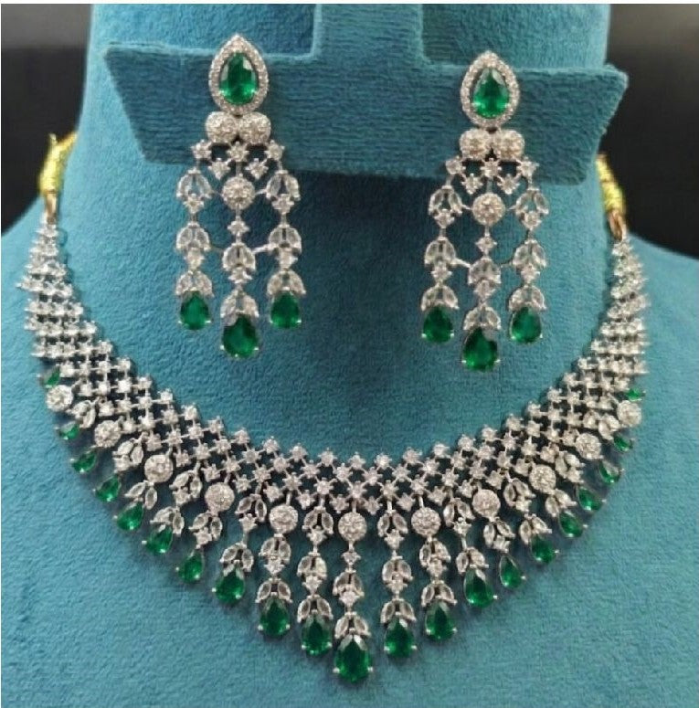 White Rhodium Necklace Set