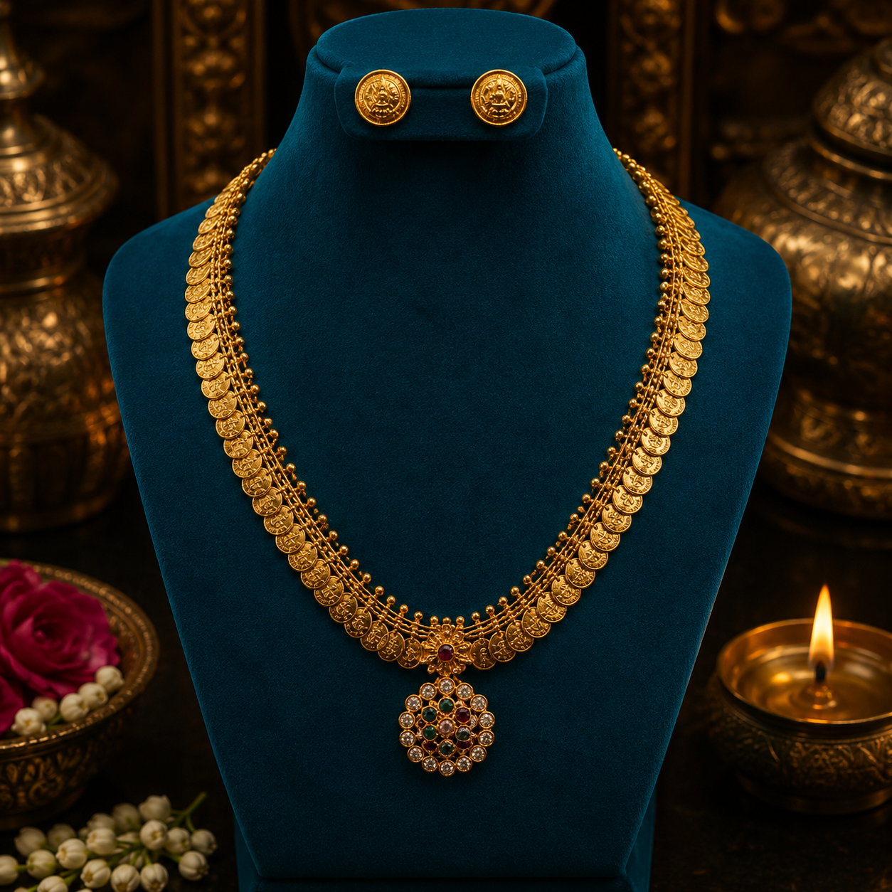 Long Kasu Mala Set