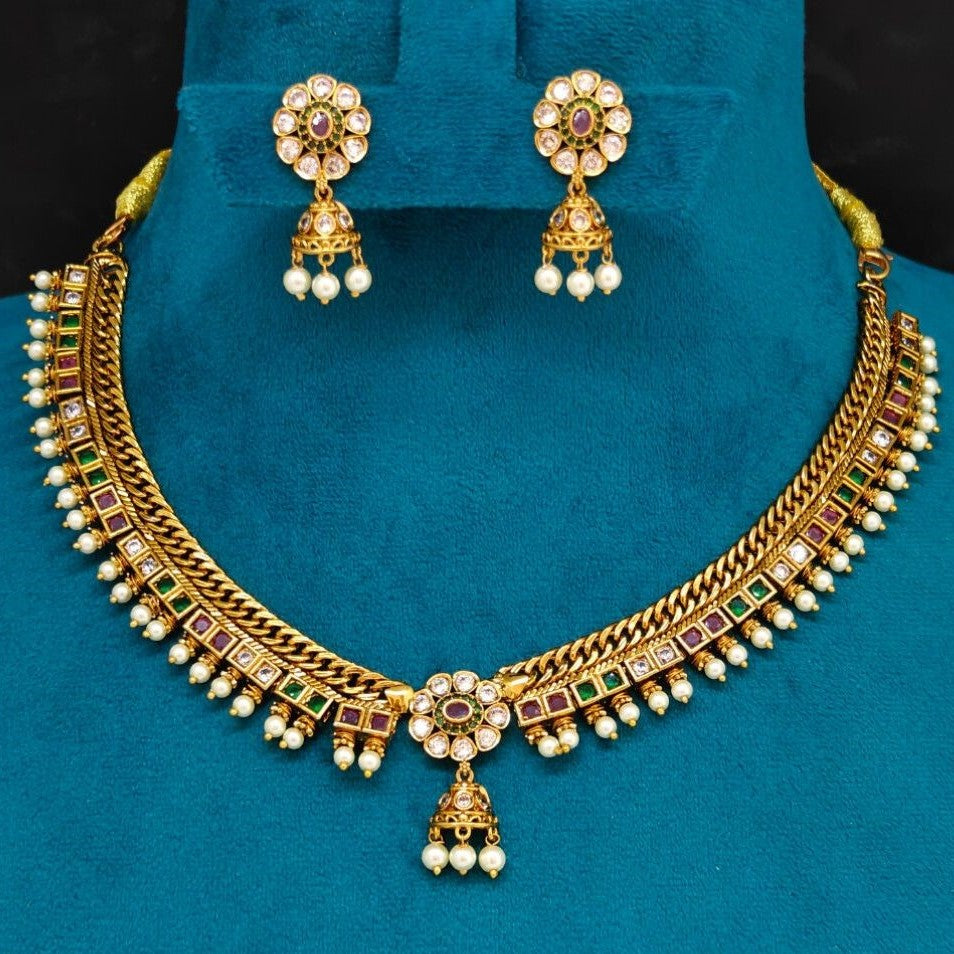 Jilebi Design Neck Set