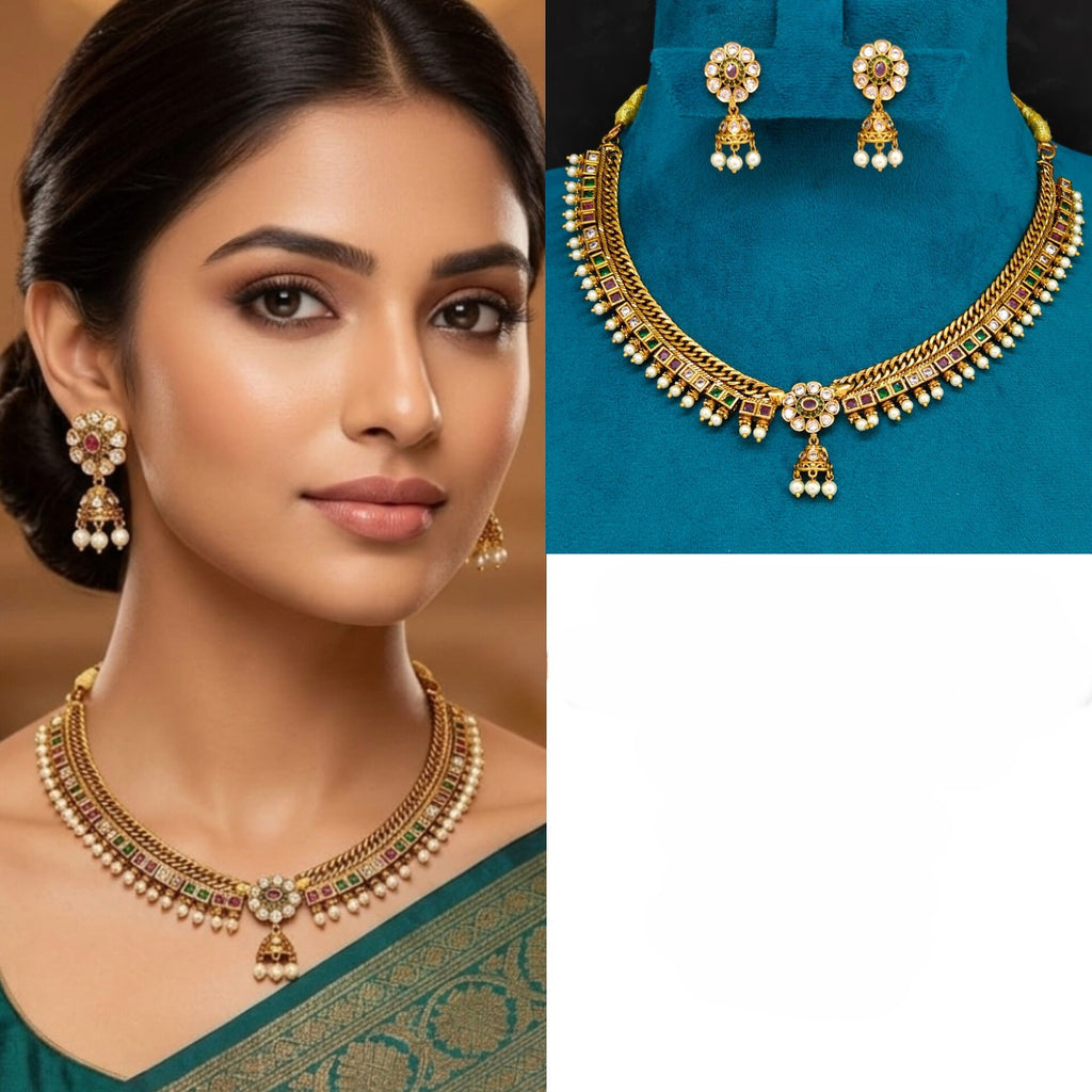 Jilebi Design Neck Set