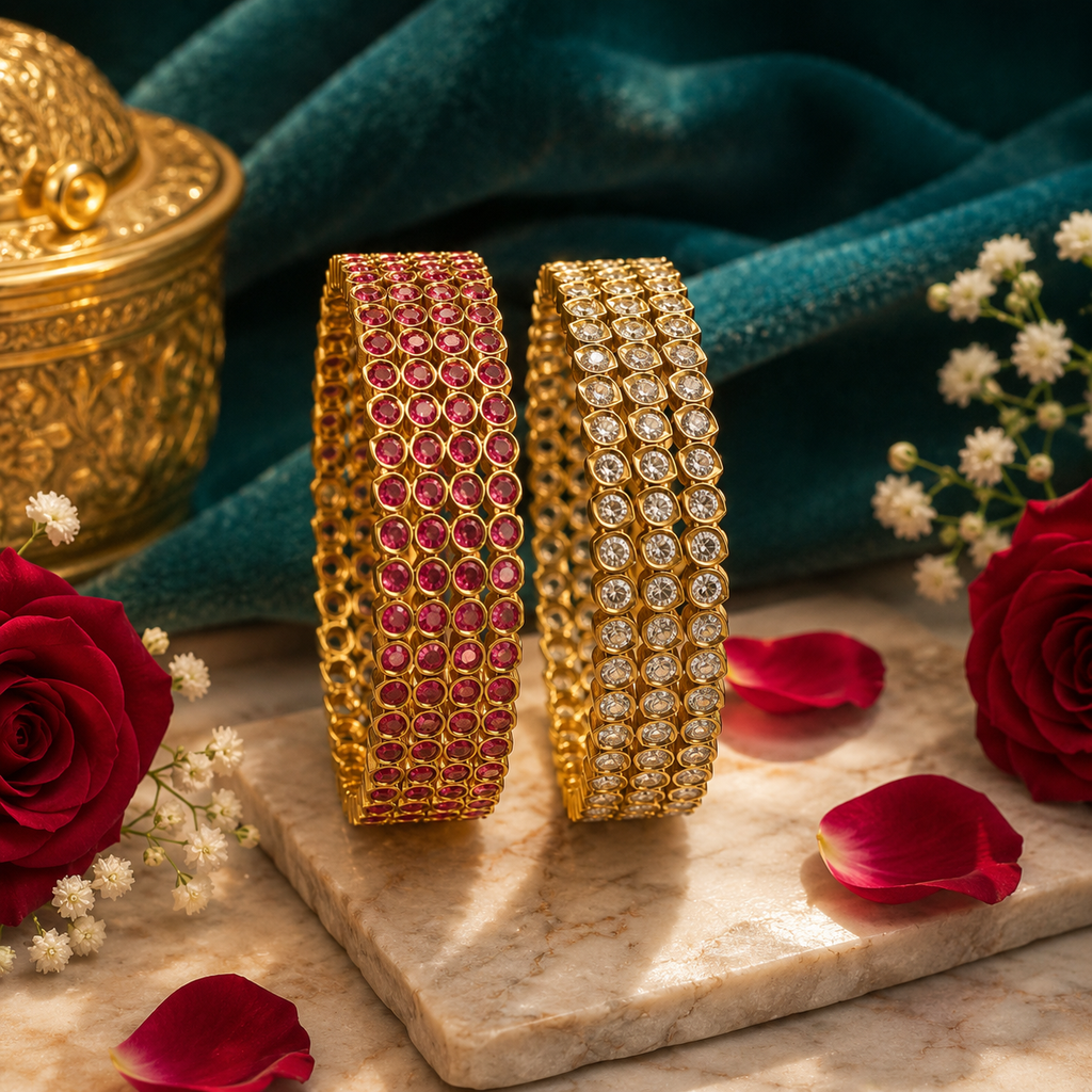 Crystal Stone Bangles