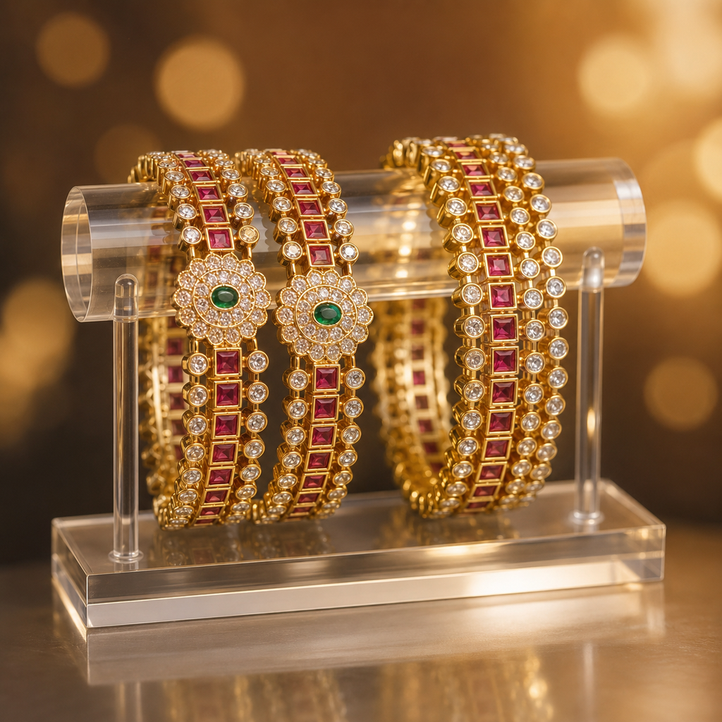 Emerald Stone Bangles