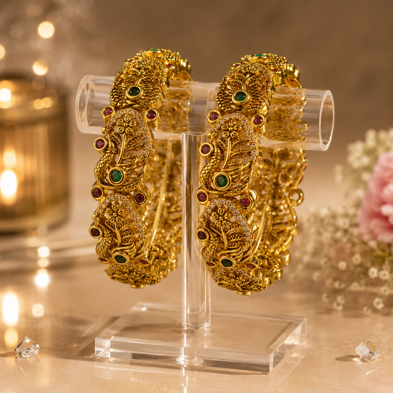 Temple Peacock Bangles