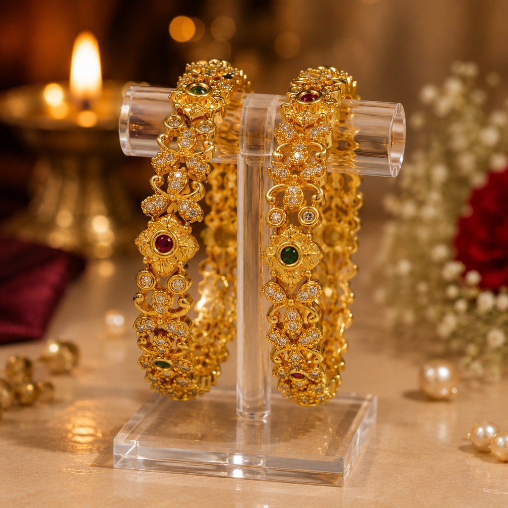 Floral Stone Bangles