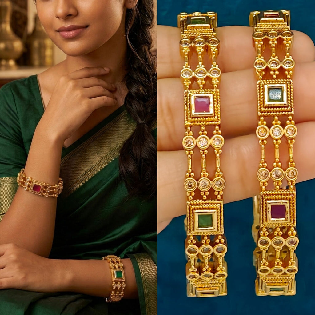Emerald Stone Bangles