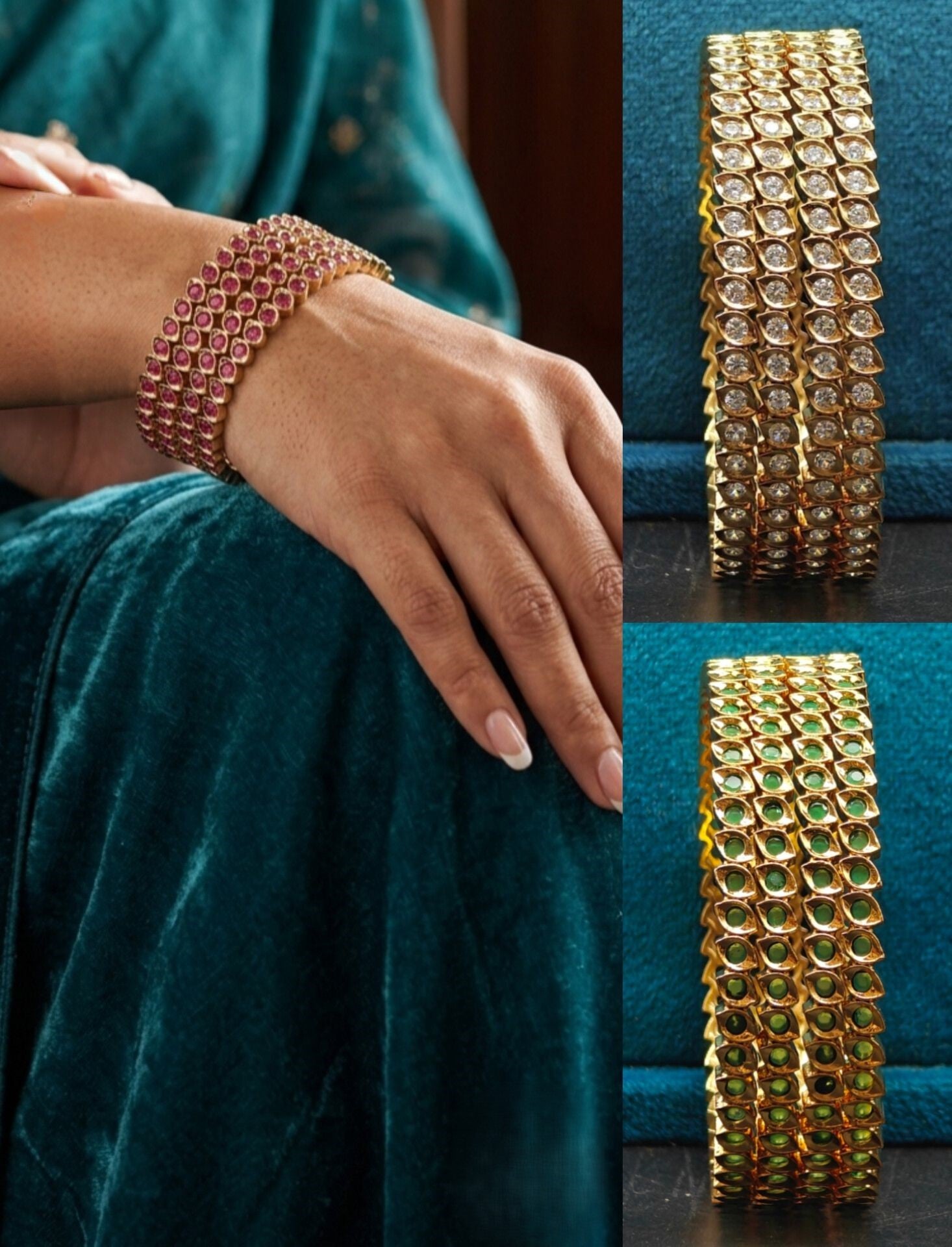 Crystal Stone Bangles