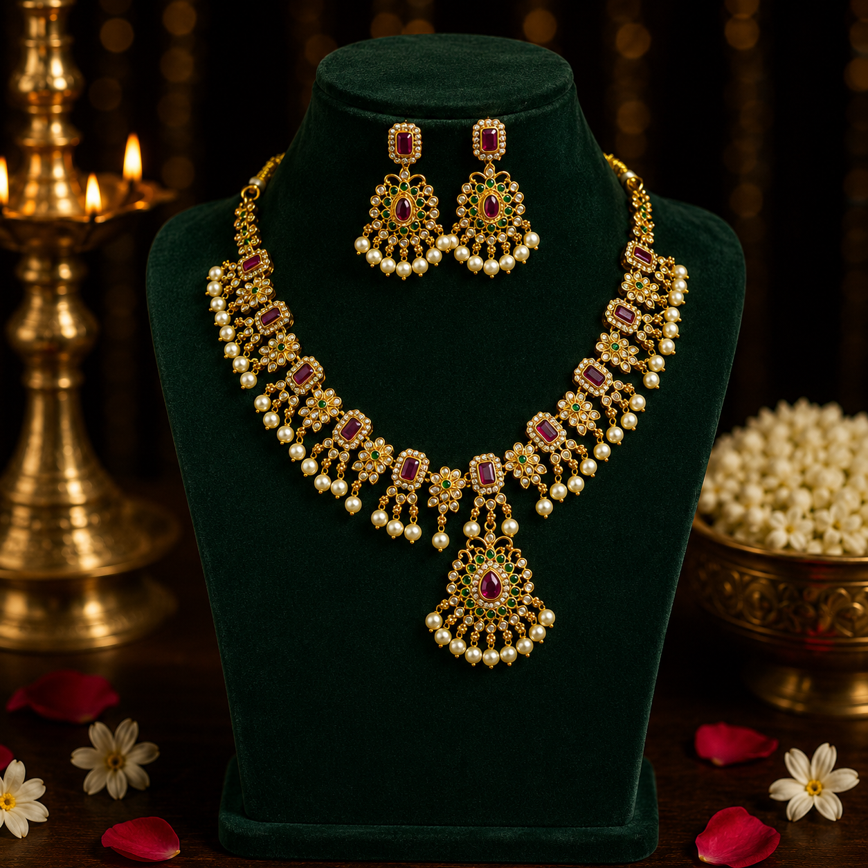 Stone Necklace Set