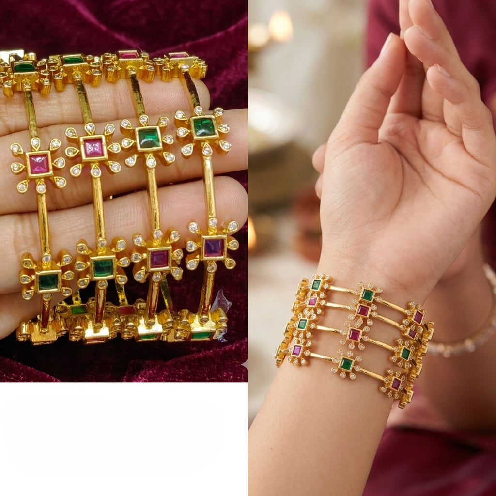 Emerald Stone Bangles